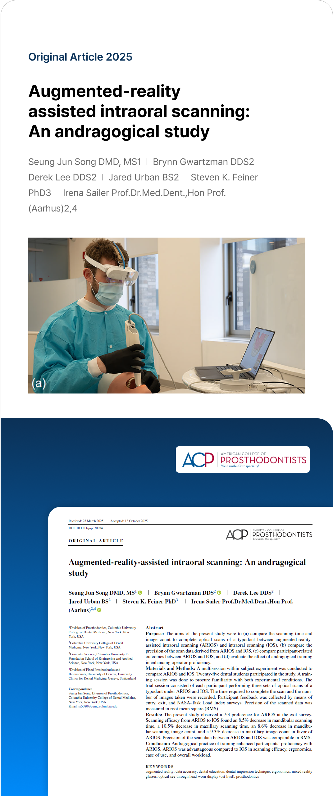 Augmented reality assisted intraoral scanning An andragogical study mo